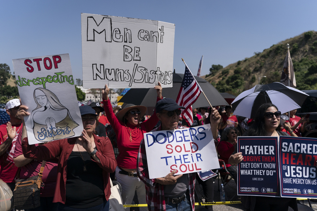 Protesters Gather Outside Dodger Stadium Over Controversial “Pride Night” Decision