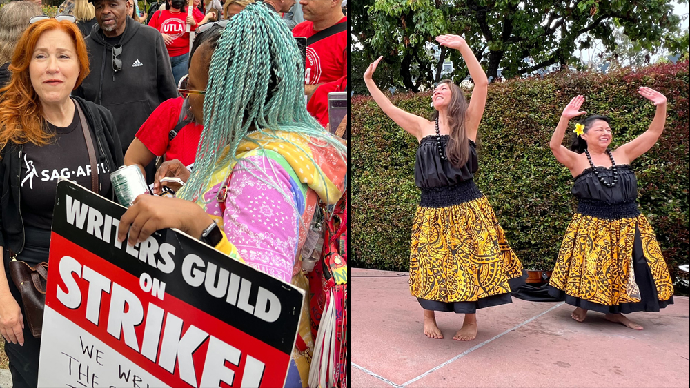 Support and Solidarity on the WGA Picket Lines in Los Angeles