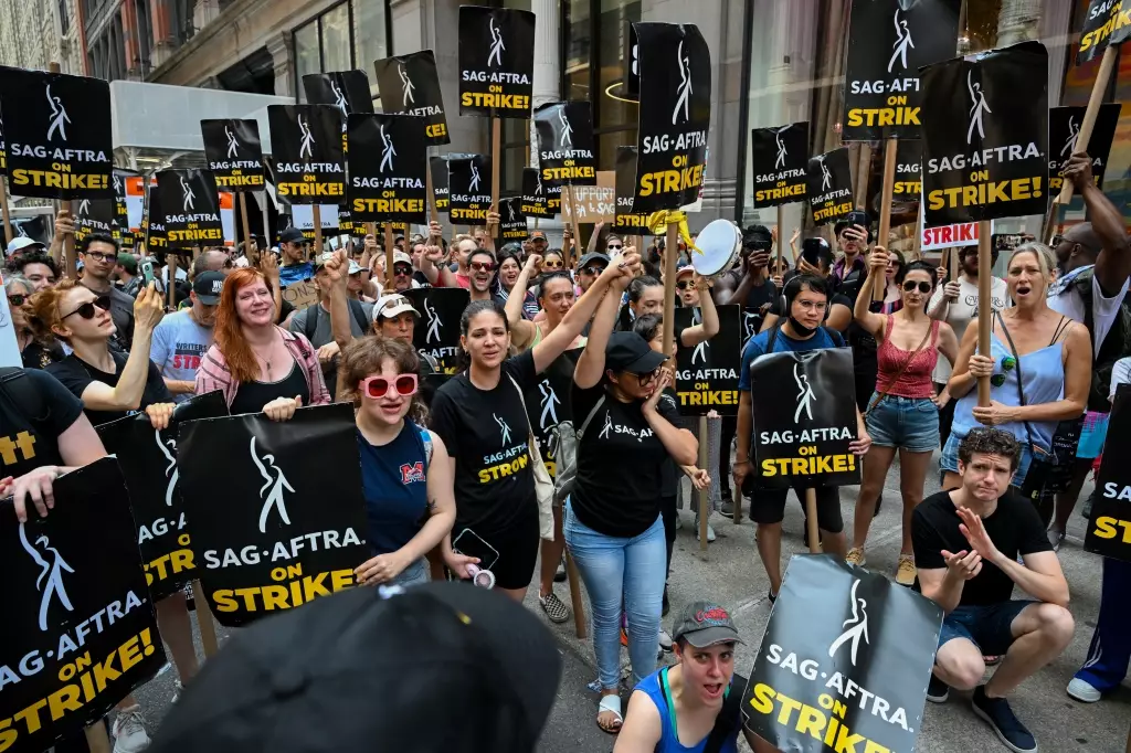 SAG-AFTRA Holds Mass Rally in Times Square for Fair Contract