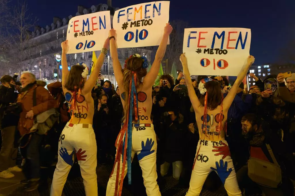 Feminist Groups Take to the Streets to Protest Macron’s Support of Depardieu