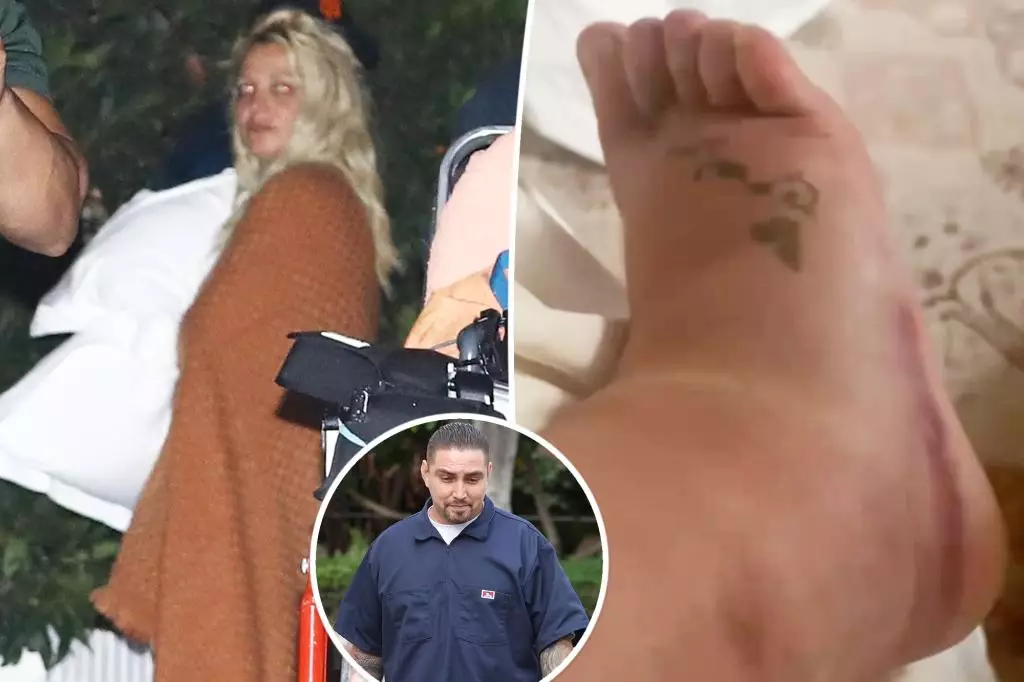 Britney Spears Shows Off Swollen Ankle After Alleged Fight with Boyfriend