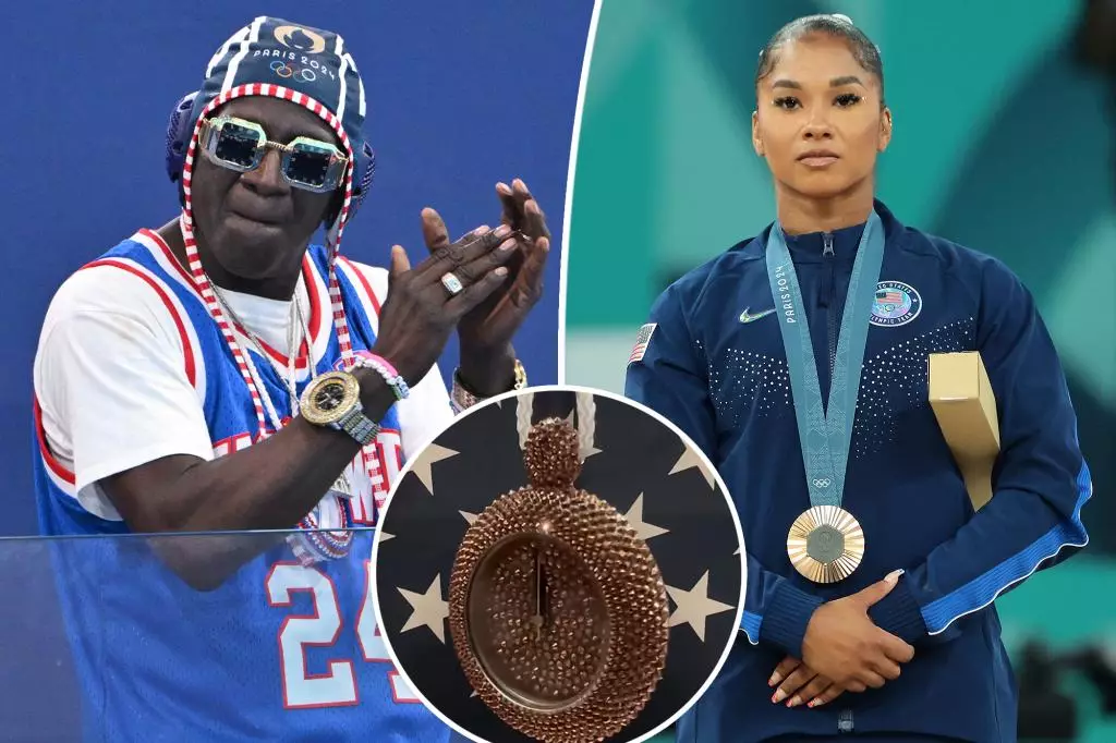 Celebrity Gifts US Gymnast Jordan Chiles Custom Bronze Clock Necklace After Medal Stripped at Paris Olympics